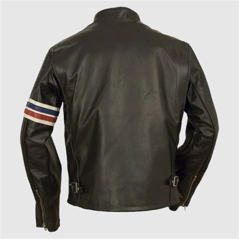 Handmade Men Leather Jacket Easy Rider Motorcycle Leather Jacket