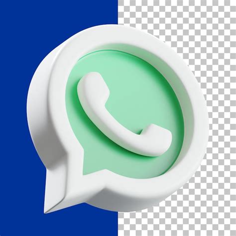 Imagem De Renderiza O Do Cone D Do Logotipo Do Whatsapp Psd Premium