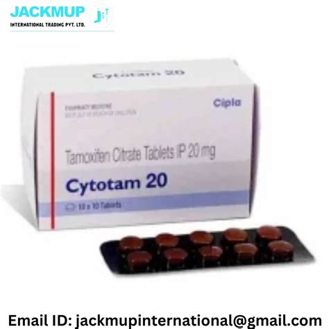 20mg Cytotam Tamoxifen Citrate Tablet At Rs 26 96 Stripe Tamoxifen In