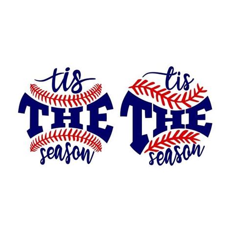 Tis The Season Baseball Svg Cuttable Design Softball Mom Svg