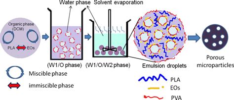 Schematic Representation Of The Formation Of Porous Microparticles