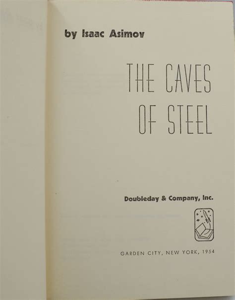 The Caves Of Steel By Asimov Isaac Near Fine 1954 First Edition