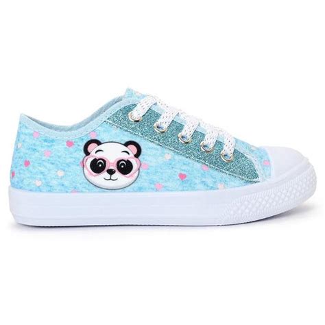 T Nis Feminino Infantil Menina Cano Curto Panda Glitter Orto