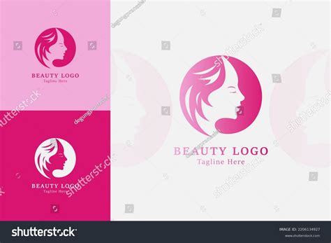 Beauty Womans Face Logo Template Stock Vector Royalty Free 2206134927