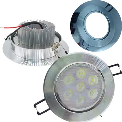 Lampara Led W Empotrar Dirigible Satinada Super Potente