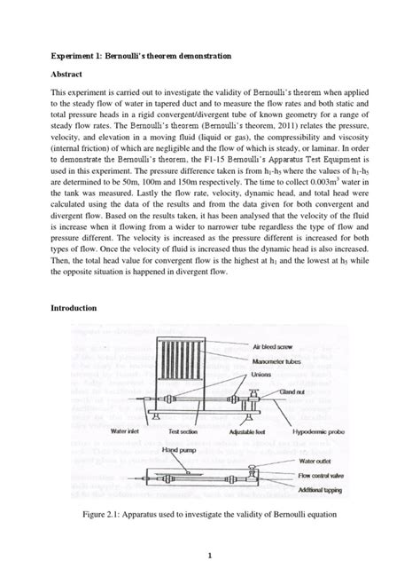 👍 Bernoulli theorem experiment. Bernoulli's Theorem Lab Report. 2019-02-15