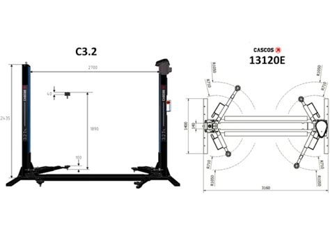 Hofmann Megaplan Cascos C3 2 2 Post Lift 3 2T Std Or H Base