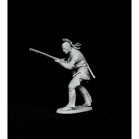 Figurine de guerrier iroquois en 54mm résine Altores Studio