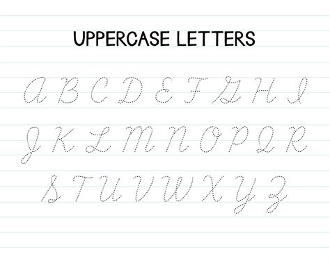 Cursive Tracing Font Cursive Font Tracing Worksheet - Etsy