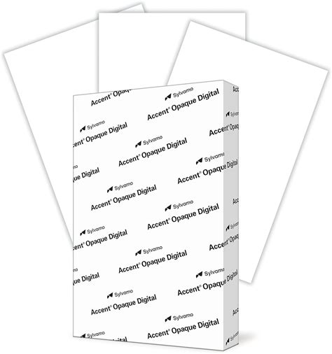 Accent Opaque Thick Cardstock Paper, White Paper, 65lb Cover, 175gsm