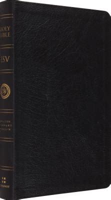 ESV Large Print Thinline Reference Bible (Genuine Leather, Black)