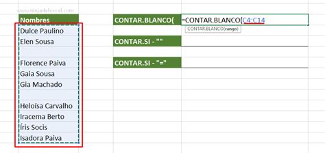 Cómo Contar Celdas Vacías en Excel Ninja del Excel