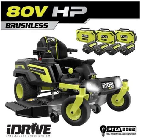 Buy Ryobi 80v Hp Brushless 54 Inch Battery Electric Cordless Zero Turn Riding Mower Online At