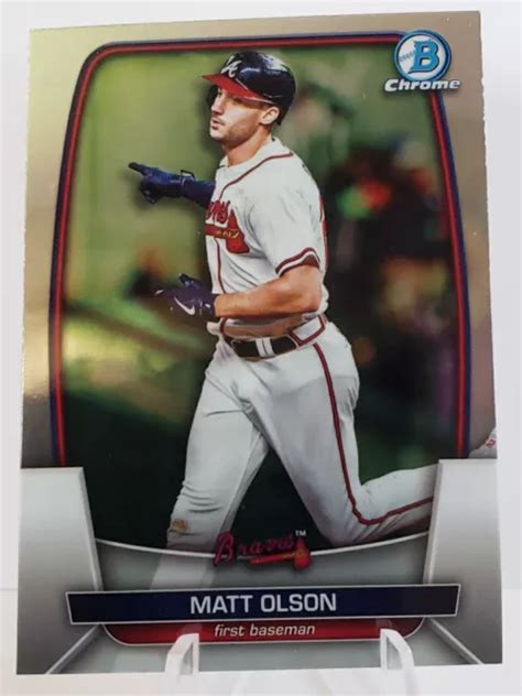 Carte De Baseball Bowman Chrome 84 Mat Olson 2023 Atlanta Braves Eur 1