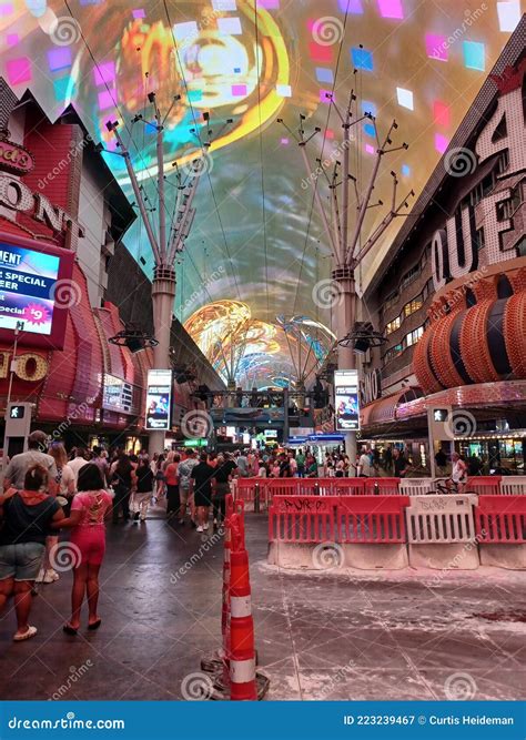 Las Vegas Fremont Street Light Show Editorial Photography Image Of