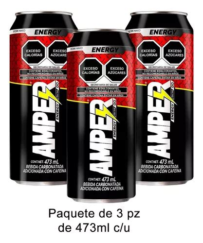 Bebida Energética Amper Speed Carbonatada 473 Ml 3 Pz