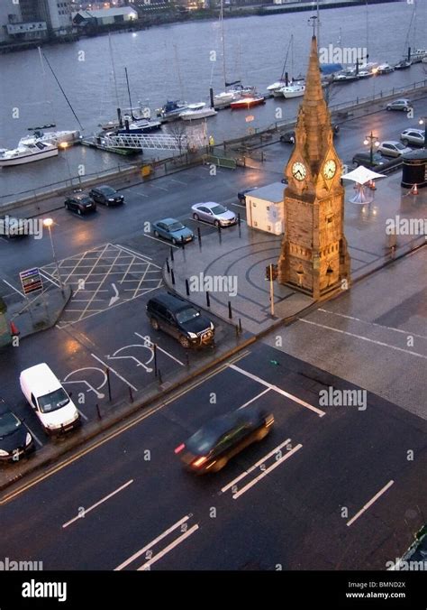 Road And Waterford Clock Tower Beside River Suir Waterford Ireland