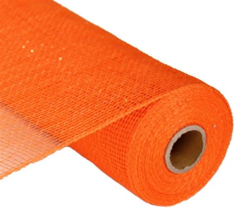 Amazon Inch X Feet Deco Poly Mesh Ribbon Orange With