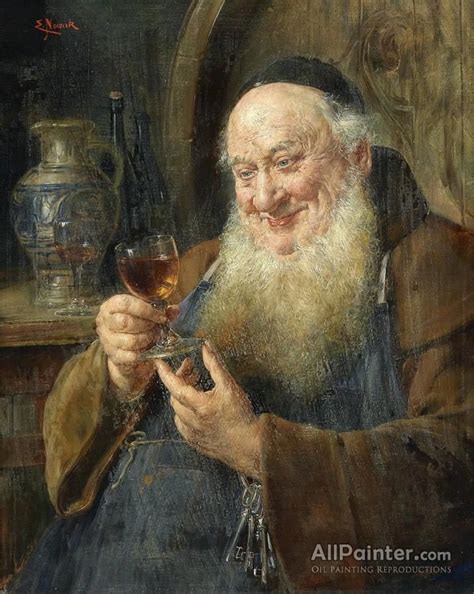 Ernst Nowak Monk With A Wine Glass Oil Painting Reproductions For Sale