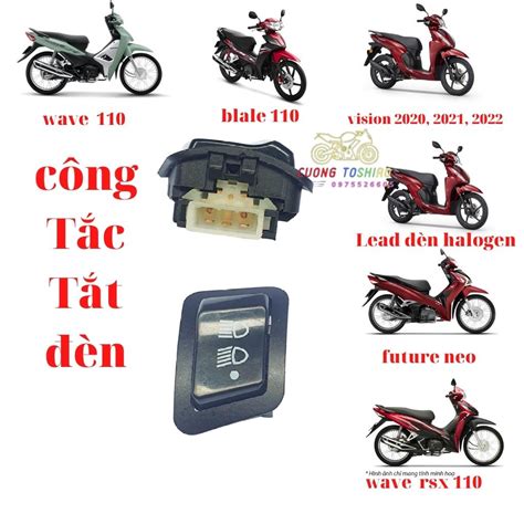 Công tắc tắt đèn pha cos cho các dòng xe wave 110 rsx 110 blade