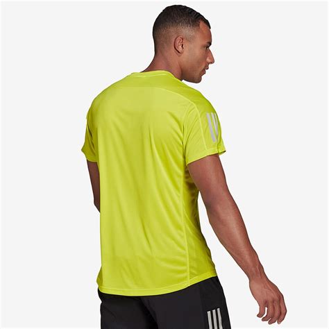 Adidas Own The Run T Shirt Acid Yellow Mens Clothing Prodirect Running