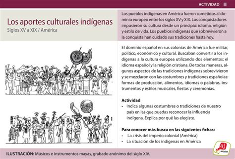 Los Aportes Culturales Indígenas