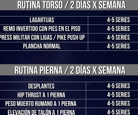 Rutina De Entrenamiento De Cuerpo Completo En 3 Días En Formato Pdf