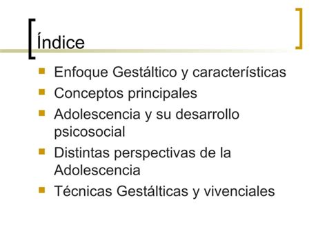 Tecnicas De Terapia Gestalt En Adolescentes Ppt Descarga Gratuita