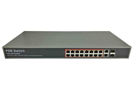 POE-S2216GFB (16FE+2GE+2GE SFP) 16 Port 100Mbps IEEE802.3af/at PoE ...