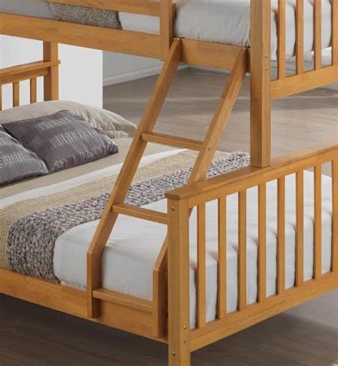 Artisan Triple Three Sleeper Bunk Bed In White And Beech