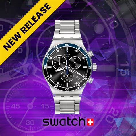 Swatch Dark Blue Irony Stainless Steel Live Giveaways