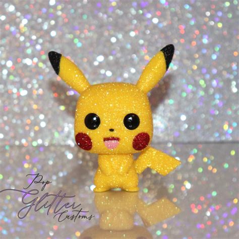 Custom Glitter Pikachu Funko Pop Figure Pokemon Etsy