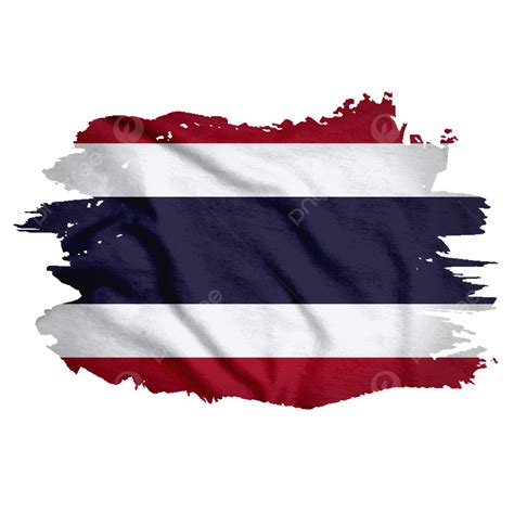 Thailand Flag In Watercolor Hard Brush New Thailand Flag Thailand