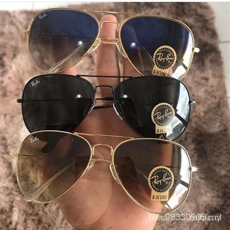 Ray Ban Aviator แว่นตากันแดด เลนส์แก้ว สําหรับผู้ชาย ผู้หญิง