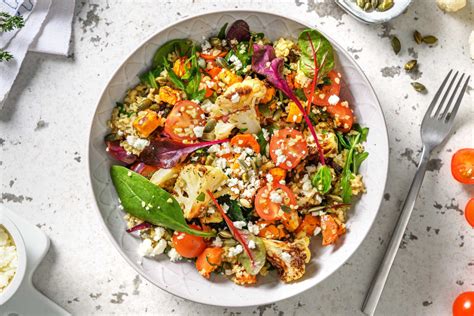 Salade de boulgour aux légumes rôtis et à la feta Recette HelloFresh