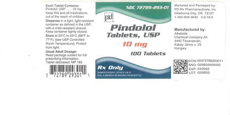 Pindolol Tablets Usp