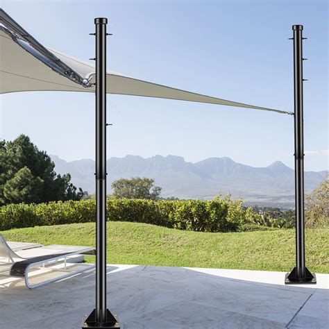 Warmwu 10ft Sun Shade Poles 3 Diameter Steel Heavy Duty