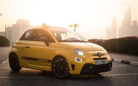 Rent A Fiat Abarth Yellow 2021 ID 05173 In Dubai Evolveae