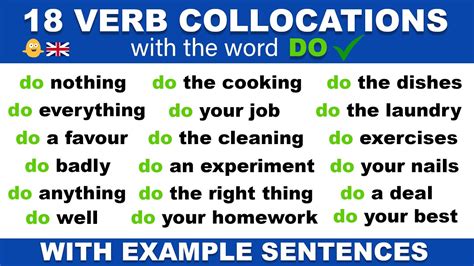 Learn 18 Daily Verb Collocations Using The Word DO In English Improve