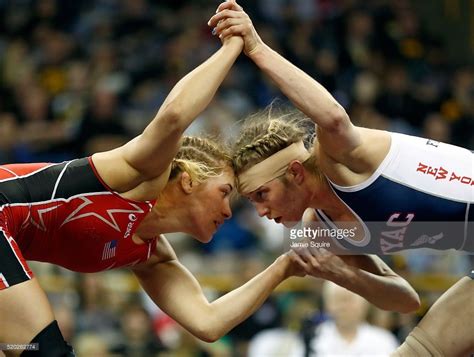 Helen Maroulis And Katherine Fulp Allen Compete During Their Womens