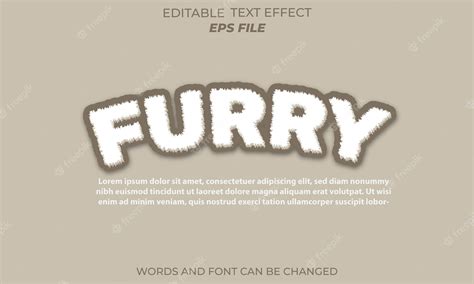 Premium Vector Furry Text Effect Font Editable Typography 3d Text