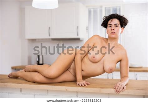 Sensual Naked Uninhibited Brunette Posing On Stock Photo 2235812203 Shutterstock
