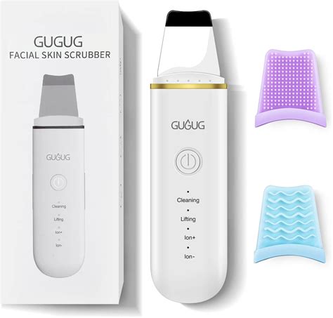 GUGUG Facial Skin Scrubber Ultrasonic Skin Spatula Face Blackhead