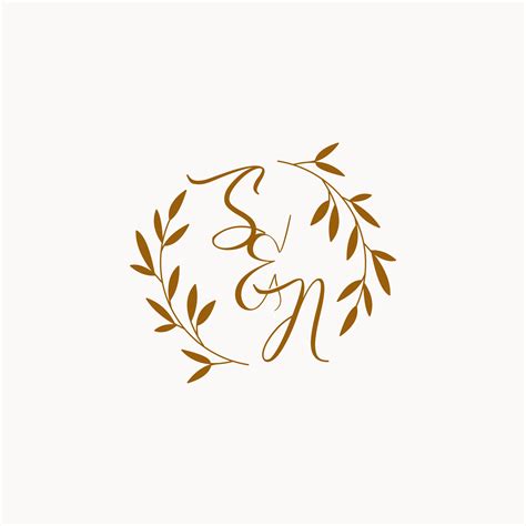 Sn Initial Wedding Monogram Logo Vector Art At Vecteezy