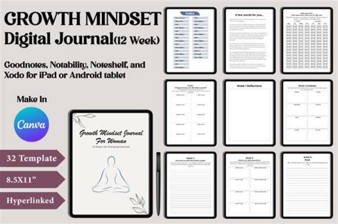 Digital Week Growth Mindset Journal Graphic By Designmela