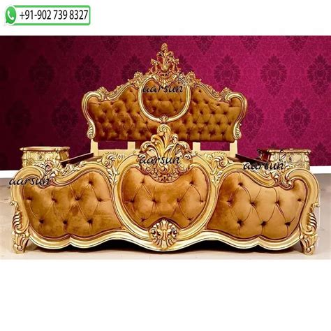 King Size Teak Wood Wooden Maharaja Style Bed With Storage At Best