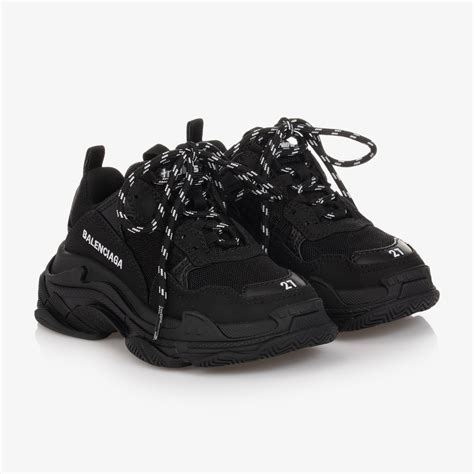 Balenciaga - Black Speed Logo Trainers | Childrensalon