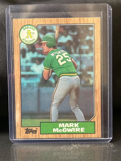 1987 Topps Mark Mcgwire Rookie 366 Rc Rare Error Card Red Yellow Dots Mint Ebay