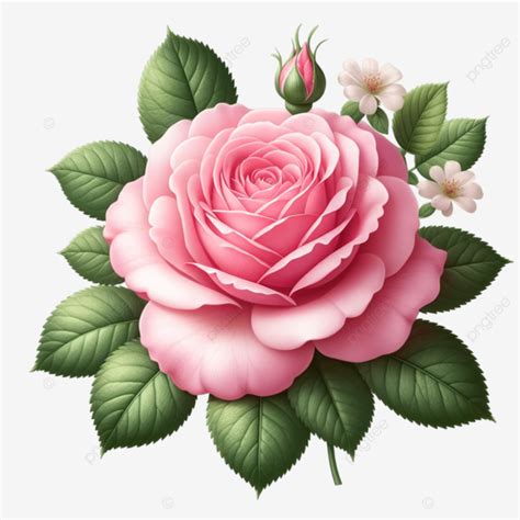 Hermosas Rosas Rosadas En Plena Floraci N Y Capullos Png Dibujos