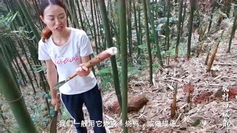 二姐上山砍了一大捆竹丫拿回家原来是想做个这种东西 三农 农村户外 好看视频